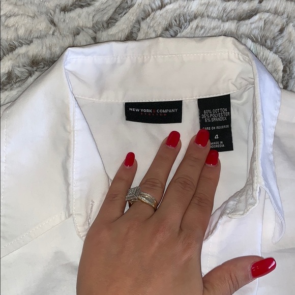 New York & Company Dresses New York And Co White Dress Shirt Dress